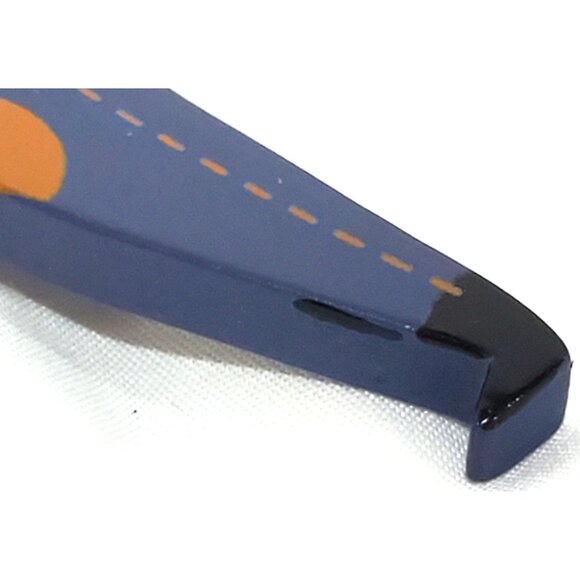 FARMER COWBOY SANTA wood pull string Christmas Ornament green plaid shirt jeans - Picture 9 of 9